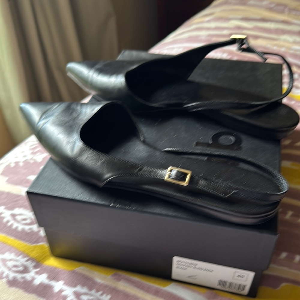 Tibi Godfrey black sling back, size 40, very good condition, $125